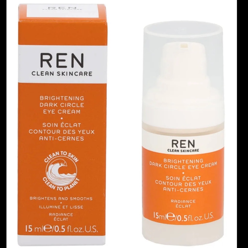 New REN vegan brightening dark circle eye cream full size 15 ml new in box